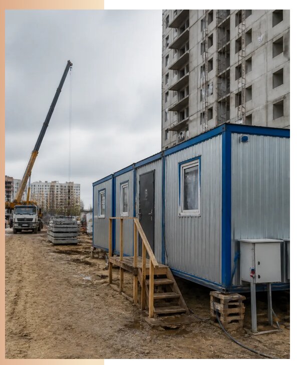 Аренда строительных вагончиков для рабочих в Сосновоборске